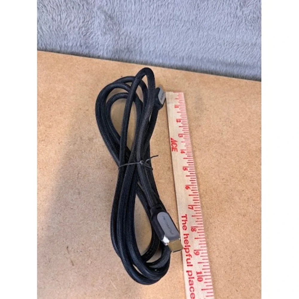 Belkin PureAV Braided HDMI Cable Gold Plated 4ft Black Silver High Speed Video